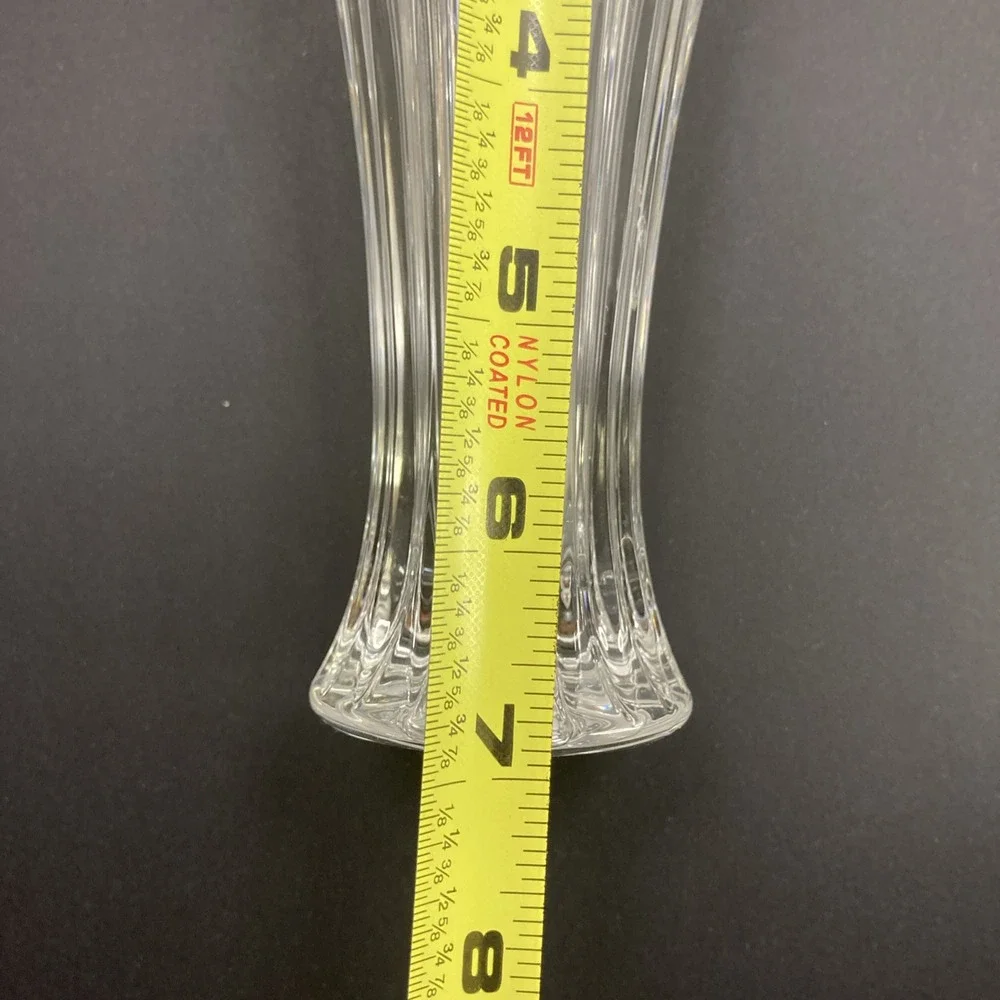 Vtg Oneida Crystal Southern Garden Rose Flower Bud Vase,‎ 7 inches